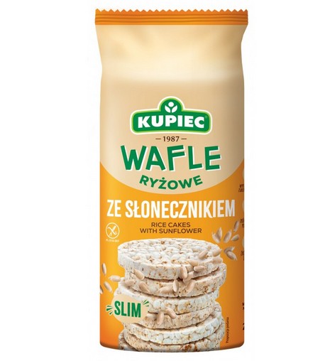 Wafle SLIM  ryzowe ze slonecznikiem 