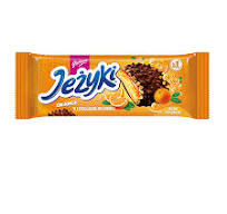 JEZYKI Pomaranczowe/ Orange Cookies in Choc. 