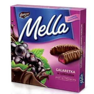 MELLA galaretki czarna porzeczka w czek./ Blackcurrant Jellies in Chocolate 