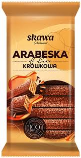 Wafle ARABESKA Krowkowa/ Wafers w/ Caramel Fudge Filling 