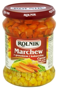 Marchew z groszkiem i kukurydza/ Carrot w/ Green Beans and Corn in Jar 
