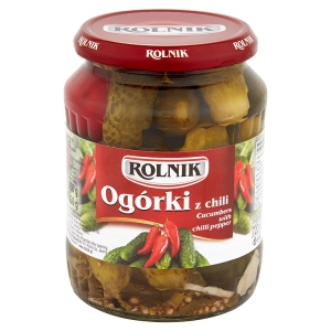 Ogorki z chili/ Hot Dill Pickles w/ Chilli 
