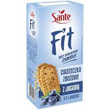 Ciasteczka zbozowe z jagodą/ Fit Cereal Biscuit w/Blueberry No Sugar Added 