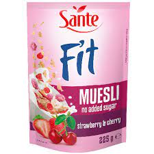 Fit Musli truskawka wisnia bez cukru/ Fit Musli Strawberry Cherry No Added Sugar 