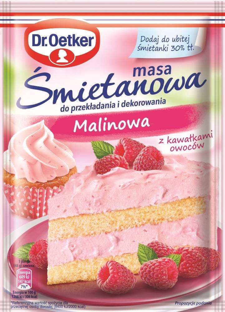 Masa Smietanowa Malinowa/ Raspberry Cake Filling 