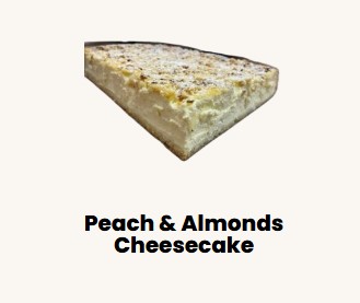 Pastry Sernik z brzoskwinia i migdalami/ Cheesecake w/ Peach & Almonds Local Producer (price per kg)  #63 