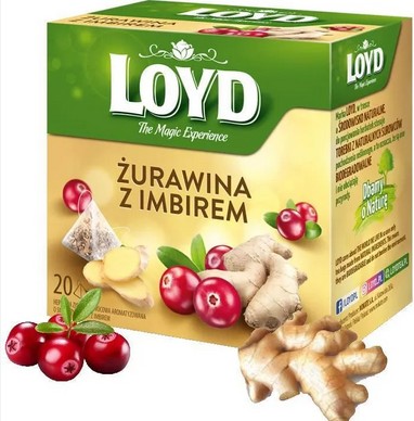Cranberry & Ginger  Tea / Herbata Piramidki Zurawina & Imbir