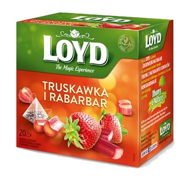 Strawberry & Rhubarb Tea / Herbata piramidki truskawak & rabarbar 