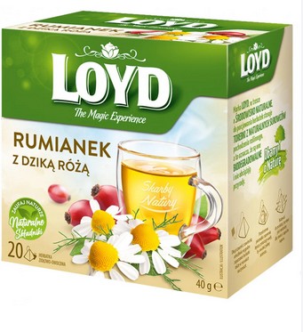 Tea Camomile & Rosehip / Herbata piramidki rumianek & i dzika roza 