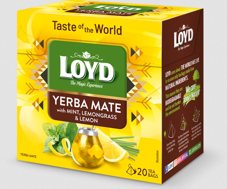 Yerba Mate & Mint,  Lemongrass,  Lemon / Herbata yerba mate loyd trawa cyt.& cytryna 
