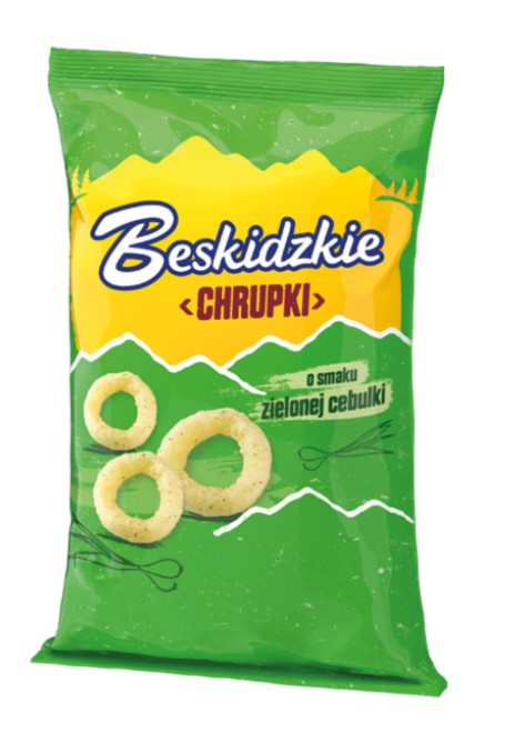 Beskidzkie Chrupki zielona cebulka/Rings Green Onion 85 g
