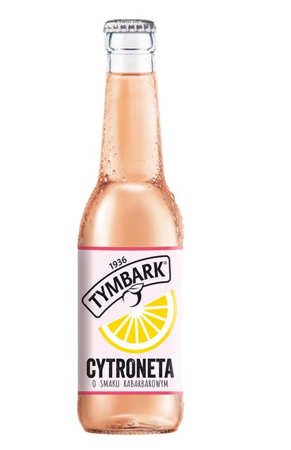 Tymbark Cytroneta napoj gaz rabarbar GLASS/Carbonated Drink w/ Rhubarb 330ml (20/cs) GLASS