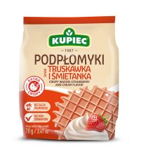 Podplomyki truskawka i smietanka  / Crispy wafers strawberry - cream 70 g