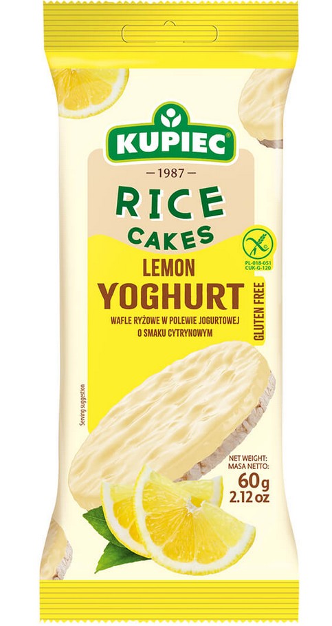 Wafle ryzowe cytryna w polewie jogurtowej / Rice cakes lemon with yoghurt coating 60 g