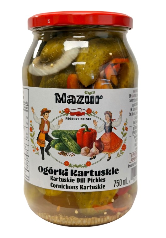 Kartuskie Dill Pickles in jar / Ogorki kartuskie 750 ML