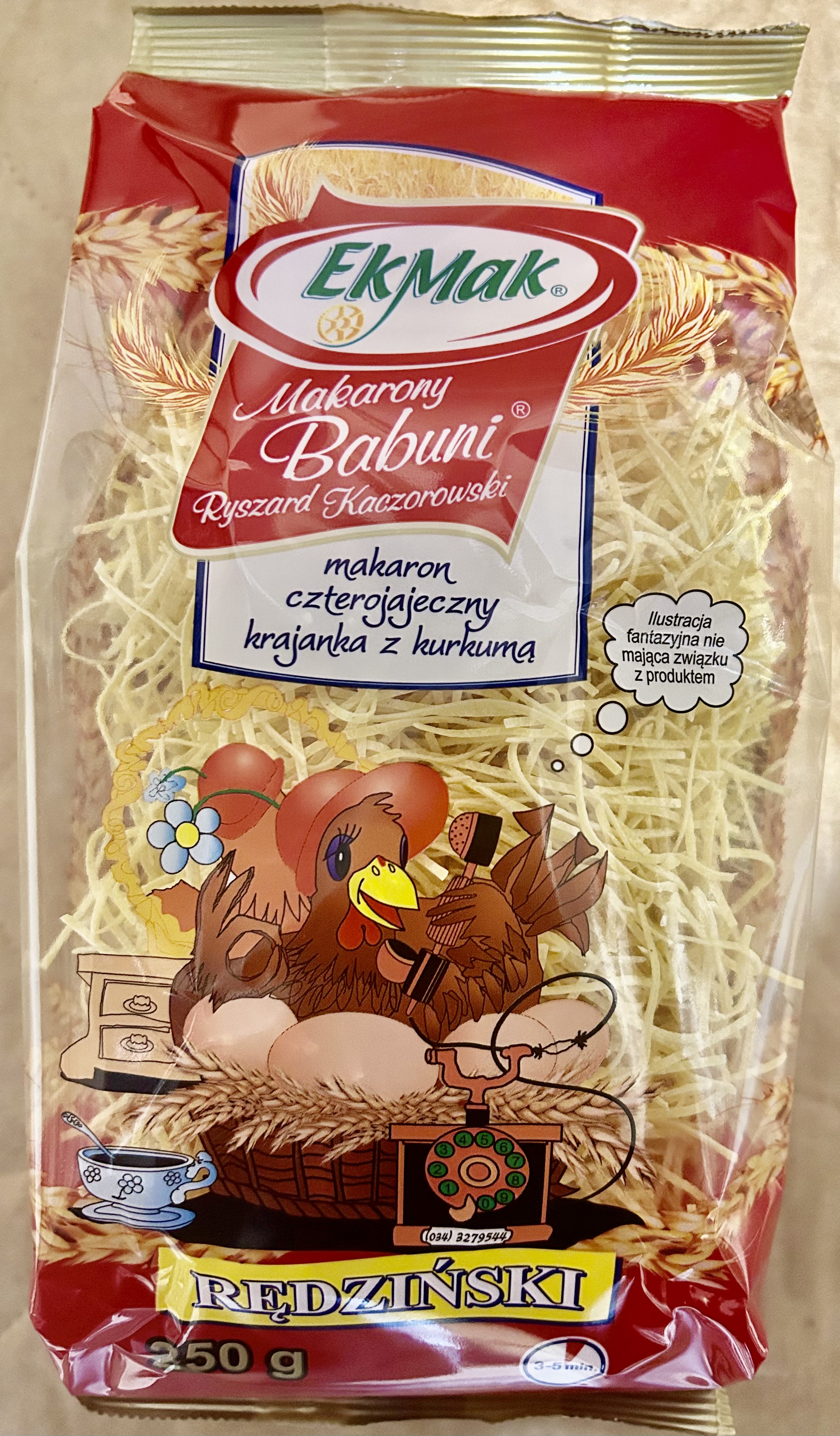 Makaron 250g Kura Nitka/ Extra Fine Egg Noodles #06 